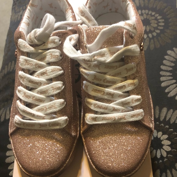 NIB Juicy Couture Rose Gold Gym Shoes, Size 3